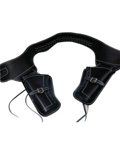 Bandoliera in pelle per due revolver