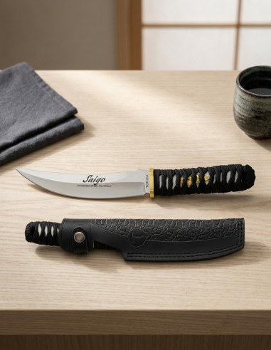 Fodero coltello giapponese Tokisu in pelle CNC incordato