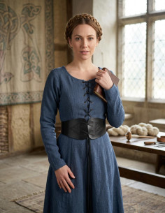 Cintura celtica da donna Alana in pelle nera