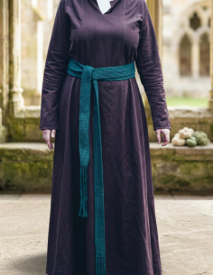 Cintura medievale lunga in cotone verde