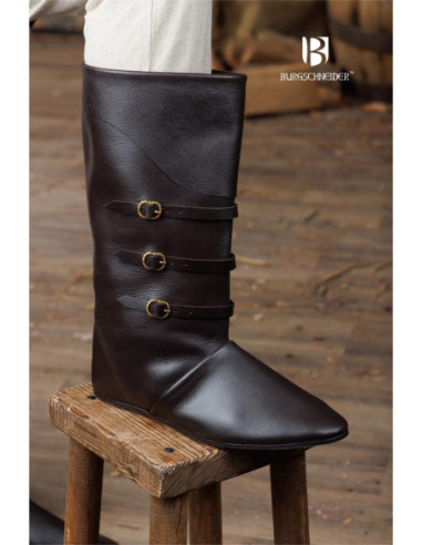 Stivali medievali modello Ernest, marrone scuro