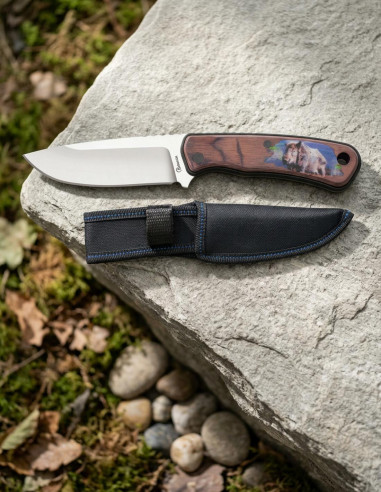 Coltello da caccia Albainox modello Cinghiale, con fodero