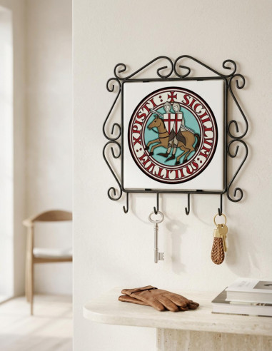 Appendichiavi Cavalieri Templari in colore forgiato