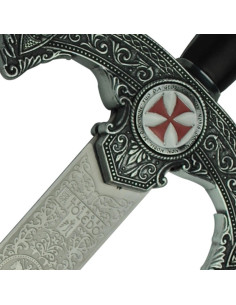 Spada templare rustica, decorata 2