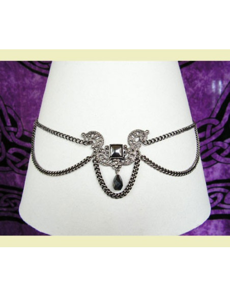 Diadema con perle di cristallo