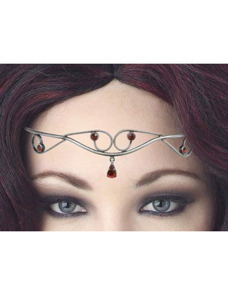 Diadema con perle di cristallo