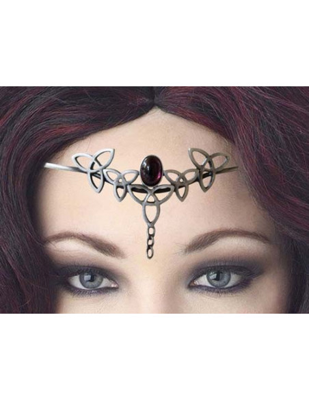 Diadema con perle di cristallo