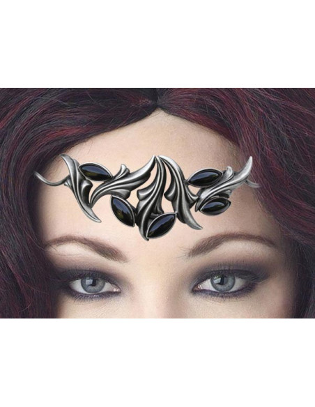 Diadema con perle di cristallo