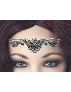 Tiara con perle di vetro