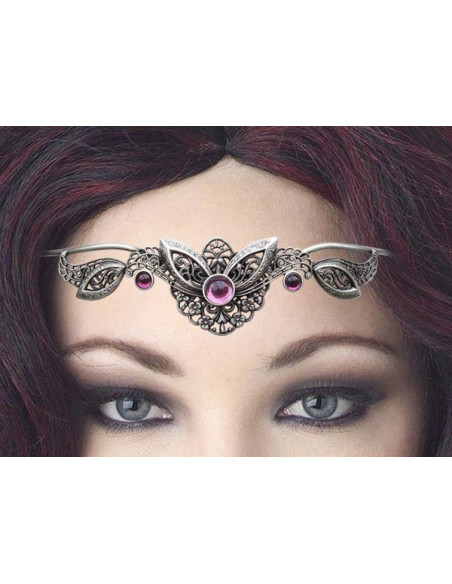 Diadema con perle di cristallo