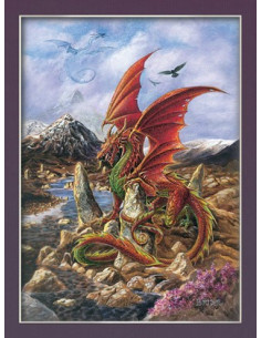 Poster drago di fuoco (30 x 40,5 cm)