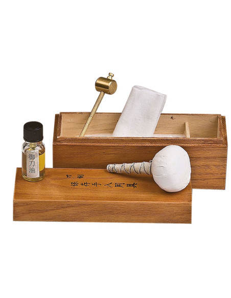 Pratica lama Katana in acciaio al carbonio, custodia e kit di pulizia