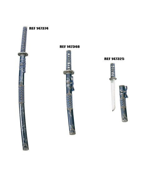 Wakizashi blu-argento