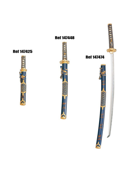 Fodero Wakizashi blu-oro