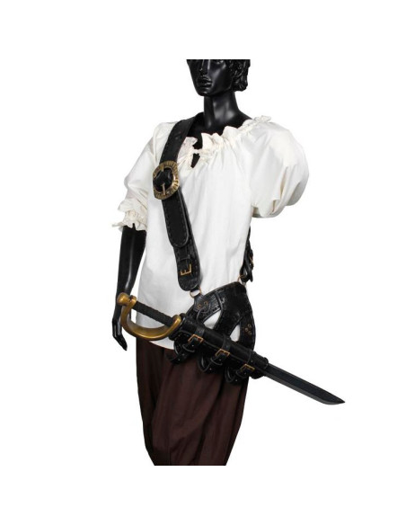 Borsa a tracolla in pelle pirata