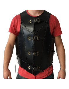 Armatura medievale in pelle nera