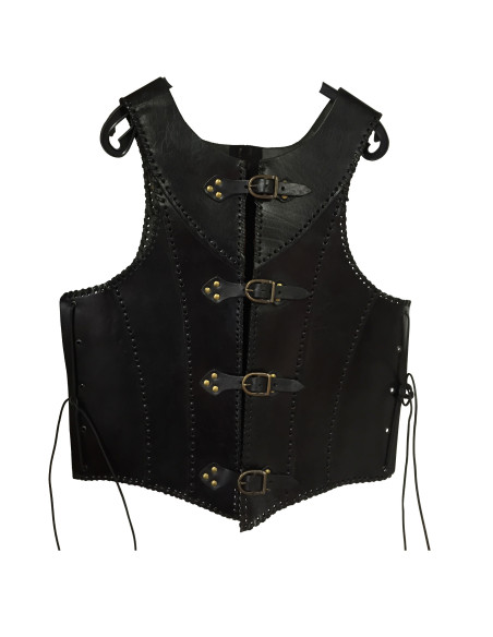 Armatura medievale in pelle nera