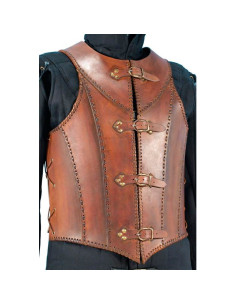 Armatura medievale in pelle marrone