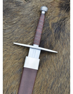 Spada lunga medievale con fodero, funzionante 2