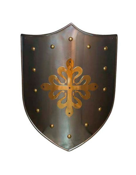 Scudo Croce Calatravos in ottone