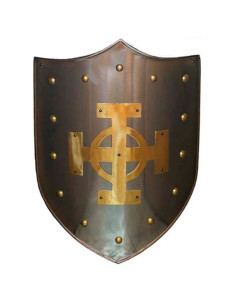 Scudo a croce celtica in ottone
