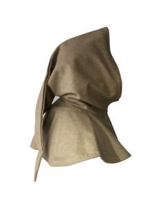 Cappuccio medievale LANA Beige 2