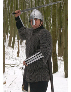 Cotta di maglia d'acciaio nera 2