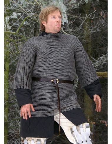 Cotta di maglia d'acciaio nera ⚔️ Negozio Medievale