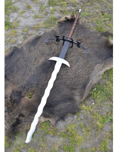 Spada 2 mani fiammeggianti, 147 cm.