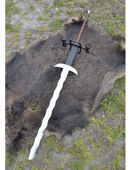 Spada 2 mani fiammeggianti, 147 cm.