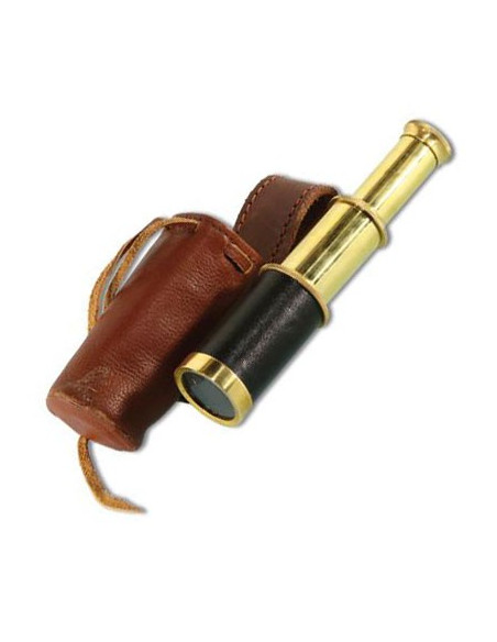 Telescopio con custodia in pelle