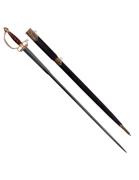 Spada europea con fodero, XVIII secolo