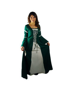 Abito medievale donna Verde-Bianco
