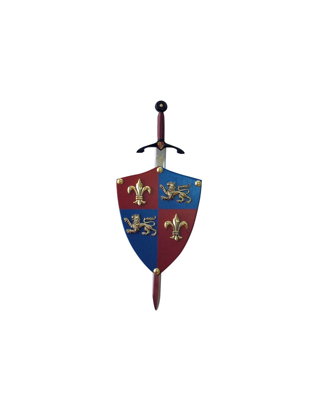 Mini-scudo Principe Nero con mini-spada ⚔️ Negozio Medievale