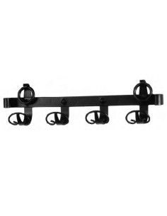 Appendiabiti medievale in ferro battuto con 4 ganci