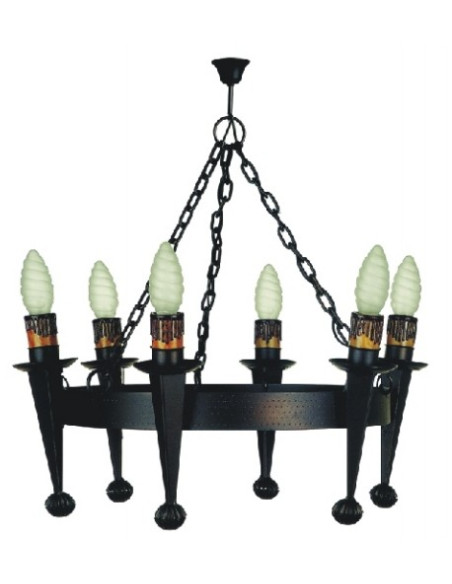 Lampada forgiata 6 torce