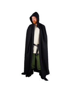 Lungo mantello medievale nero