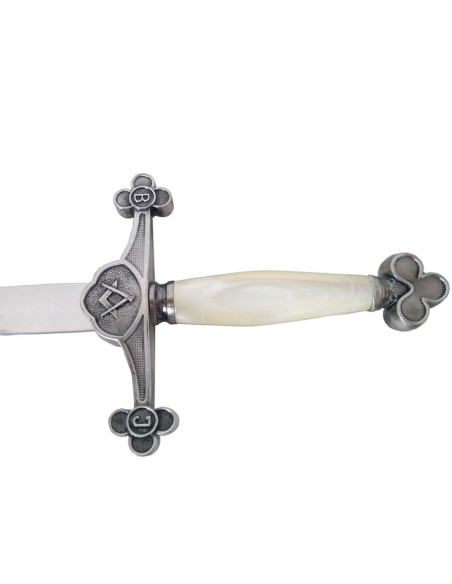 Spada massonica fiammeggiante d'argento