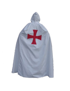Mantello templare bianco con croce rossa 2