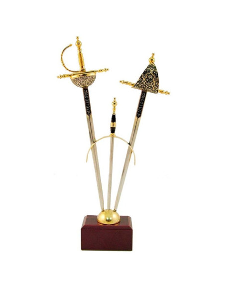 2 set mini-rinascimentale spade con supporto