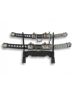 Katana decorativa Ninja con soporte
