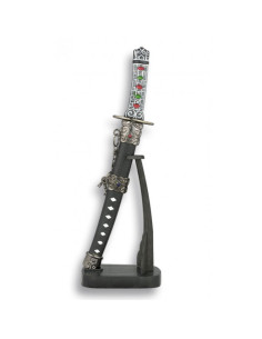 Katana in miniatura con supporto, 12 cm.