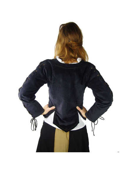 Giacca in velluto con stringhe