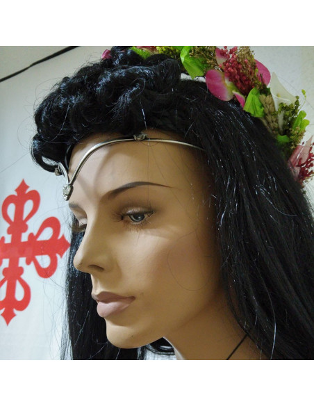 Diadema con perle di cristallo