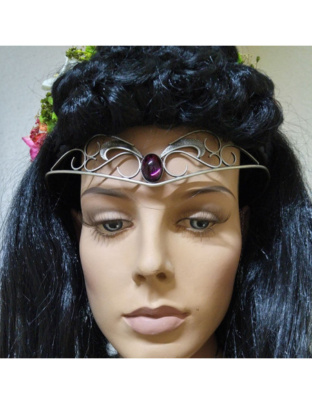Diadema con perle di cristallo