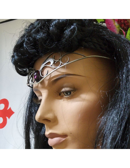 Diadema con perle di cristallo