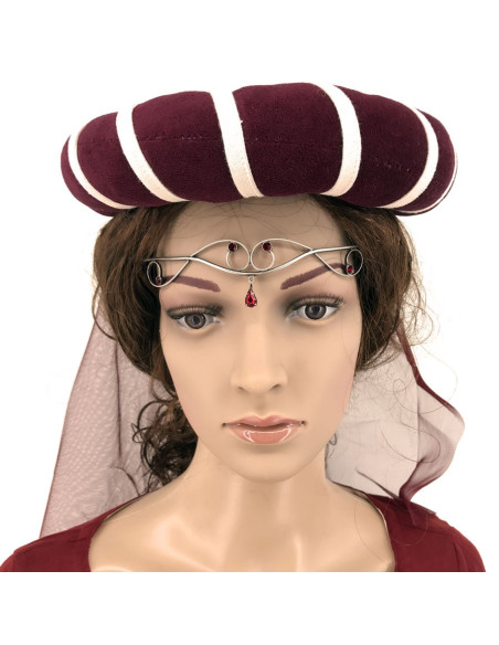 Diadema con perle di cristallo