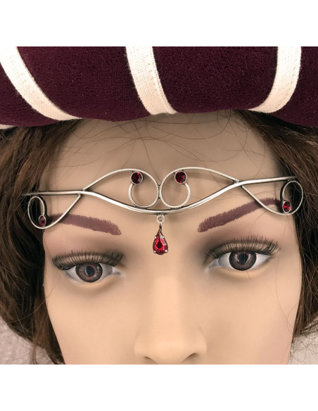 Diadema con perle di cristallo