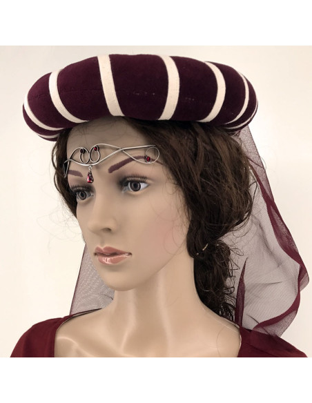 Diadema con perle di cristallo