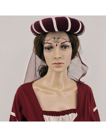 Diadema con perle di cristallo